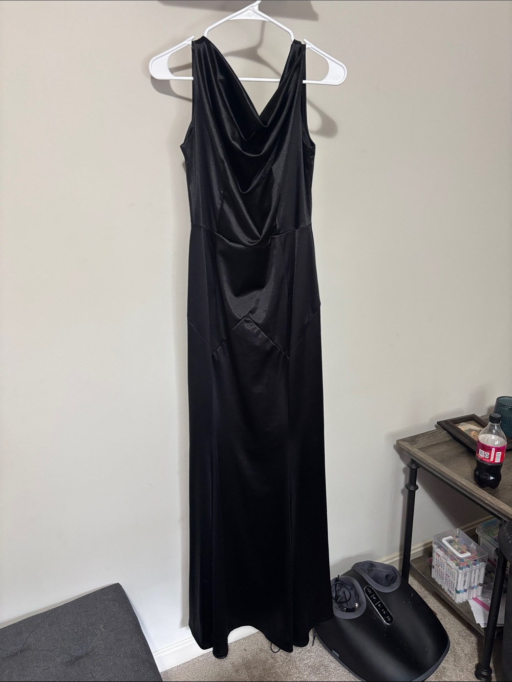 Black Cowl Neck Maxi Dress